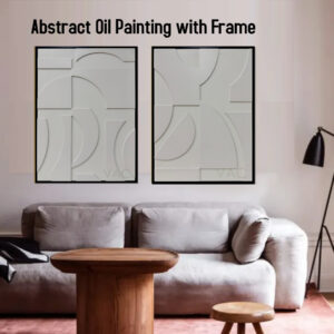 AB38 Abstract Oil Painting with Frame