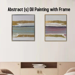 AB45&21 Abstract Oil Painting with Frame
