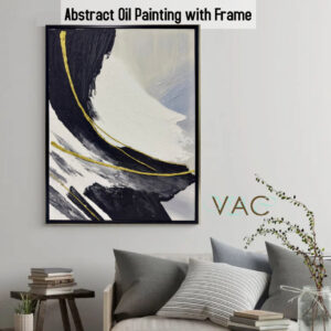 Abstract Oil Painting with Frame