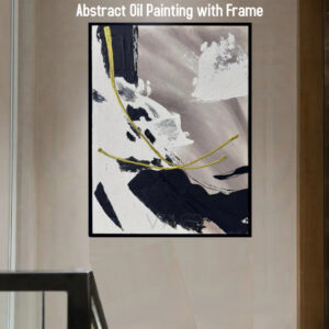 Abstract Oil Painting with Frame
