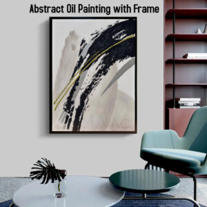 Abstract Oil Painting with Frame