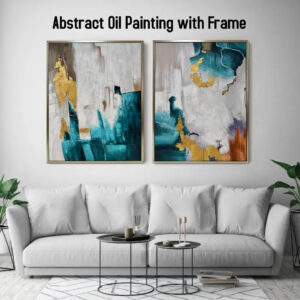 AB27 Abstract Oil Painting with Frame