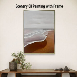 AB102510 Scenery Oil Painting with Frame