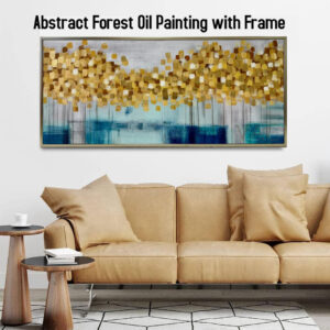 AB172501 Abstract Forest Oil Painting with Frame
