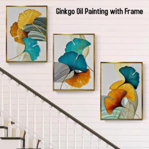 AB052518 Ginkgo Oil Painting with Frame