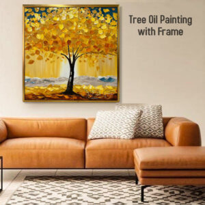 AB052519 Tree Oil Painting with Frame