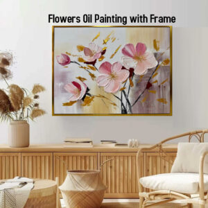 AB052506 Flowers Oil Painting with Frame