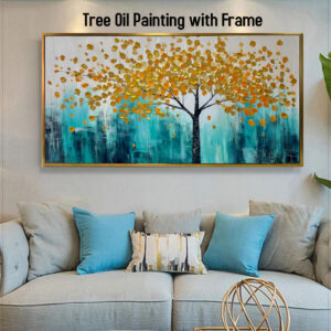 AB052511 Tree Oil Painting with Frame