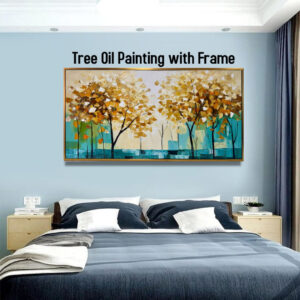 AB052512 Tree Oil Painting with Frame