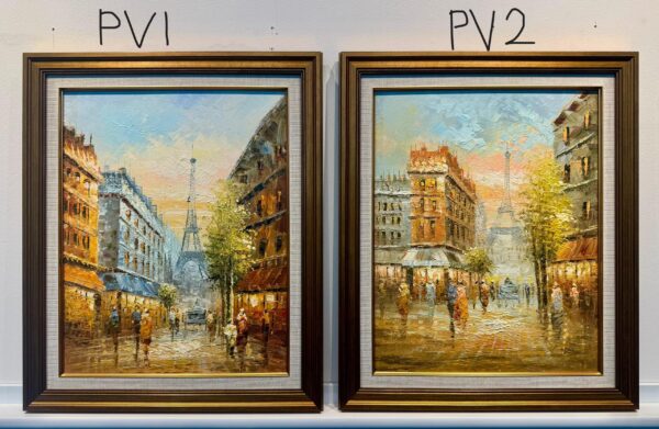 JULY SALES-PARIS , MEDITERRANEAN & VENICE OIL PAINTING WITH FRAME - Image 4