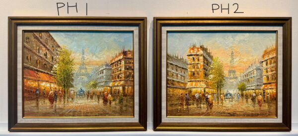 JULY SALES-PARIS , MEDITERRANEAN & VENICE OIL PAINTING WITH FRAME - Image 5