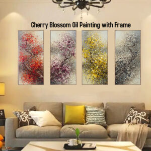 FL112501 Cherry Blossom Oil Painting with Frame