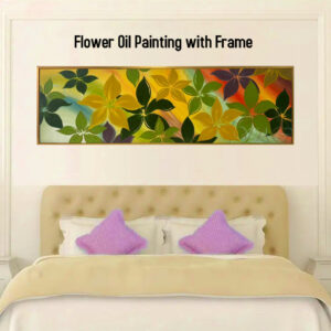 FL112502 Flower Oil Painting with Frame