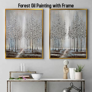 AB122511 Forest Oil Painting with Frame