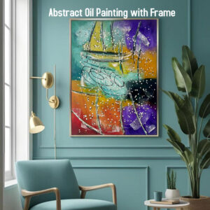 AB122522 Abstract Oil Painting with Frame