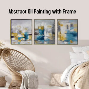 AB122501 Abstract Oil Painting with Frame