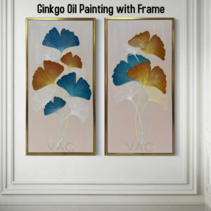 AB122505 Ginkgo Oil Painting with Frame