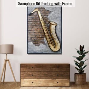 AB122530 Saxophone Oil Painting with Frame