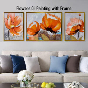 AB062602 Flowers Oil Painting with Frame