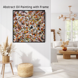 AB020902 Abstract Oil Painting with Frame