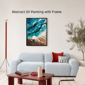 AB020901 Abstract Oil Painting with Frame
